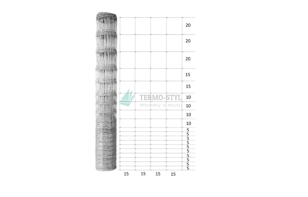 Siatka leśna wys. 180 cm zagęszczona